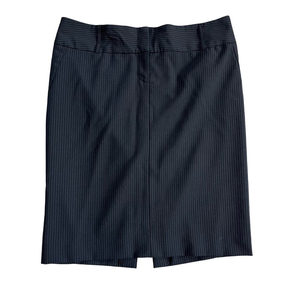 Express Design Studio Black Pinstripe Pencil Skirt Women's Size 8 Knee Length